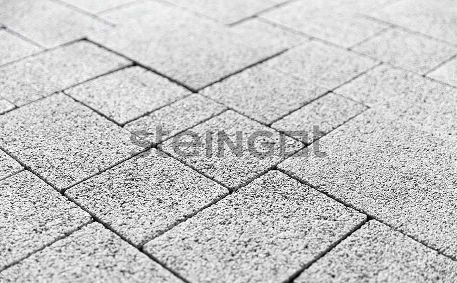 Фото Плитка тротуарная Steingot Премиум, Бавария, Белый (Bianco Nero), комплект 4 шт, толщина 60 мм