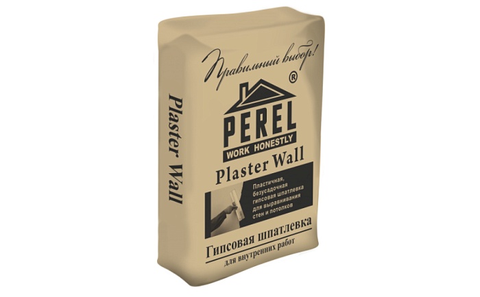 Фото Гипсовая шпатлевка Perel 0667 Plaster wall белая, 25 кг