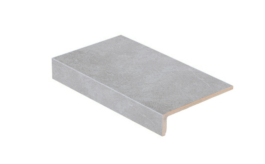 Фото Клинкерная ступень прямой угол Stroeher Zoe 970 grey 294х175х52х10 мм