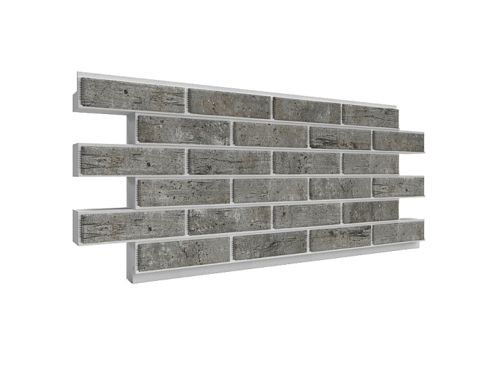 Фото Термопанель ППС с клинкерной плиткой толщиной 8,5 мм BestPoint Exclusive Cement Dark 1145*470*60 мм