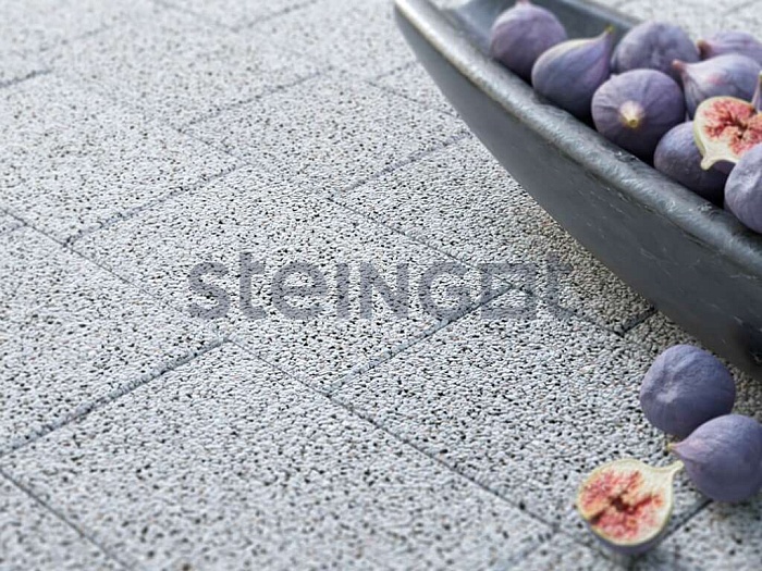Фото Плитка тротуарная Steingot Премиум, Новый город, Белый (Bianco Nero), комплект 3 шт, толщина 40 мм