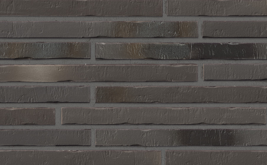 Фото Клинкерная плитка под кирпич Stroeher Riegel 50, 453 silber-schwarz, 490*40*14 мм