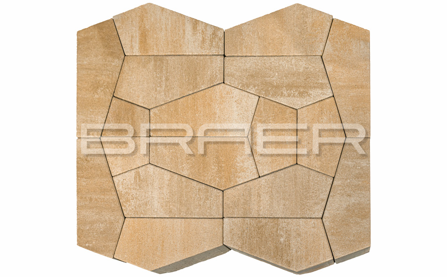 Фото Плитка тротуарная BRAER Витраж Color Mix Плато, толщина 80 мм