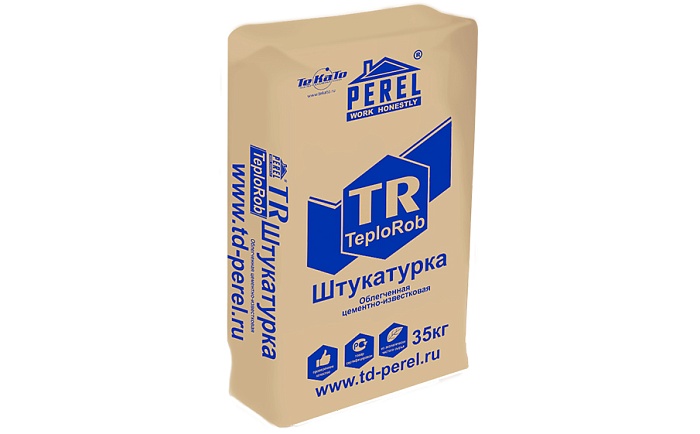 Фото Цементно-известковая штукатурка Perel 0517 TR, 35 кг