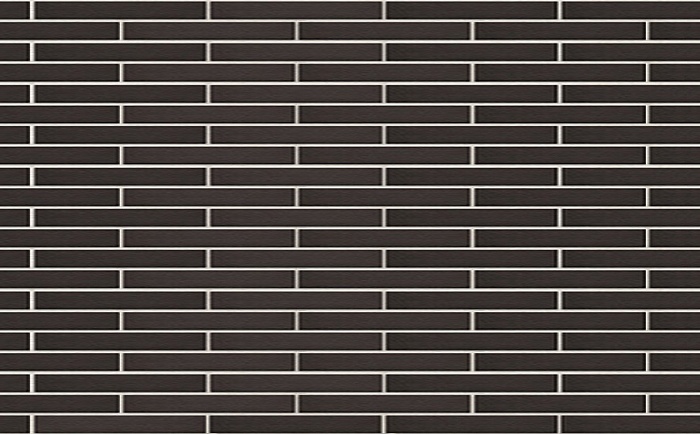 Фото Клинкерная плитка под кирпич King Klinker Dream House 18 Volcanic black, 490*52*14 мм