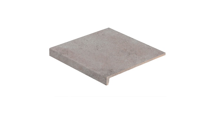 Фото Клинкерная ступень прямоугольная рядовая Stroeher Loftstufe Stroeher Gravel Blend 962 grey 294х340х35х11 мм