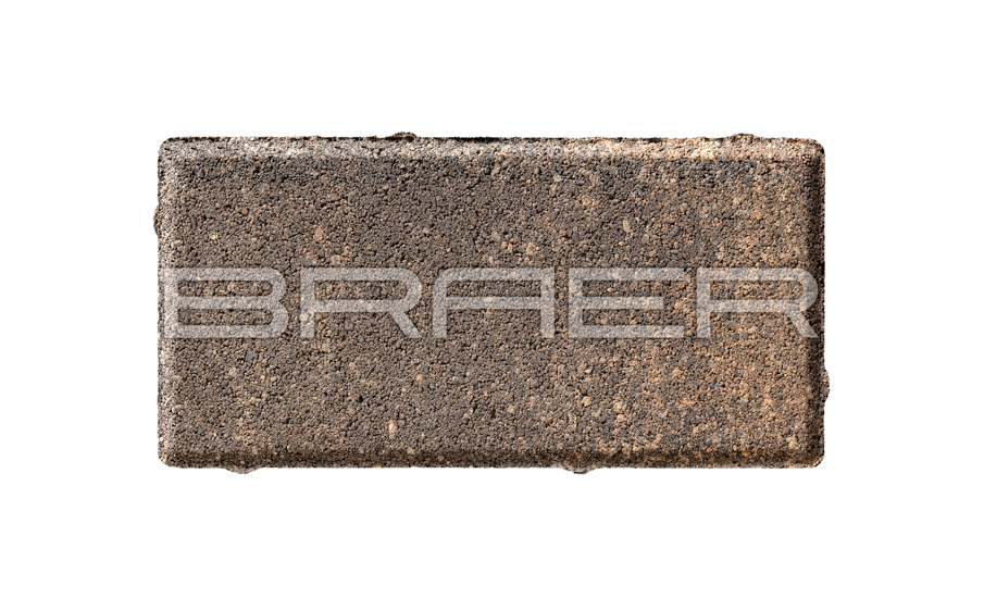 Фото Плитка тротуарная BRAER Прямоугольник Color Mix Каштан, 200*100*60 мм