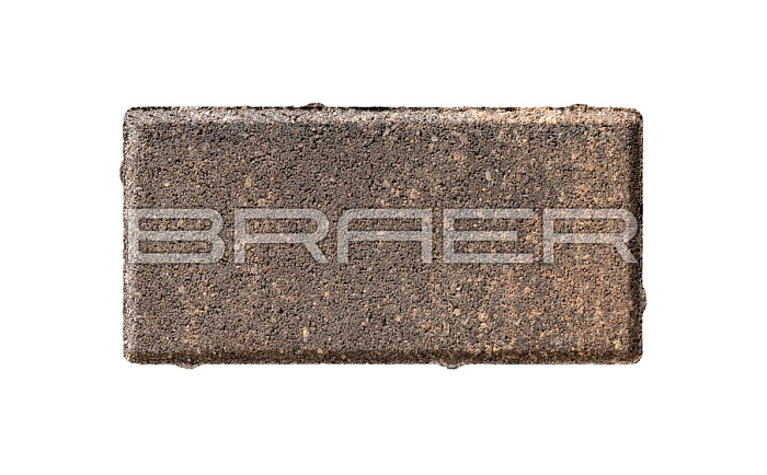 Фото Плитка тротуарная BRAER Прямоугольник Color Mix Каштан, 200*100*60 мм