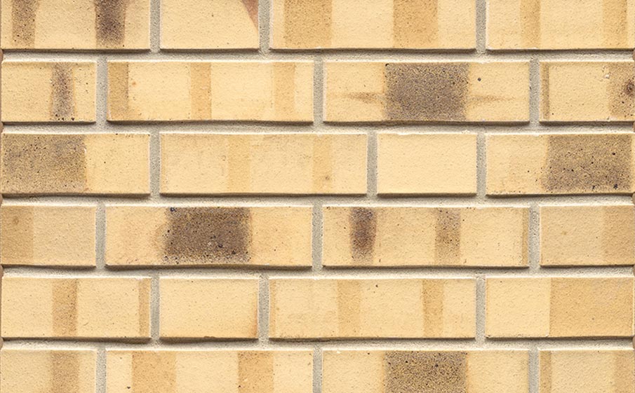 Фото Кирпич клинкерный Muhr 35 KS Creme nuanciert Kohle Spezial гладкий, Spar NF, 240*55*71 мм