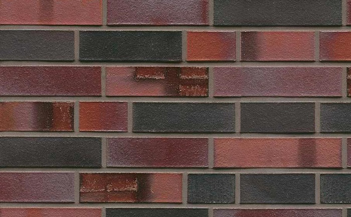 Фото Кирпич клинкерный Muhr 29 S Schwarzblau-bunt Spezial гладкий, Spar NF, 240*55*71 мм