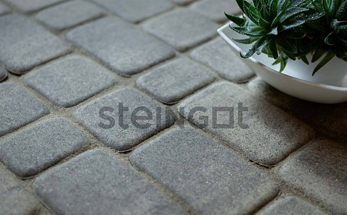 Фото Плитка тротуарная Steingot Колормикс, Классика, Серебристый камень (Stein Silver), комплект 3 шт, толщина 60 мм