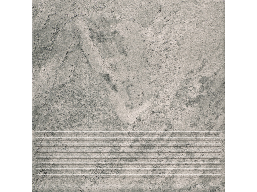 Фото Клинкерная ступень с насечками Paradyz Mattone Pietra, Grafit, 300*300*8,5 мм