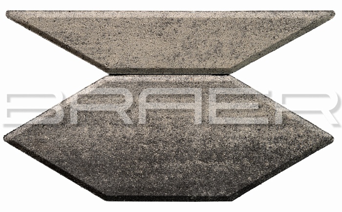 Фото Плитка тротуарная BRAER Карат Color Mix Ночь, толщина 80 мм