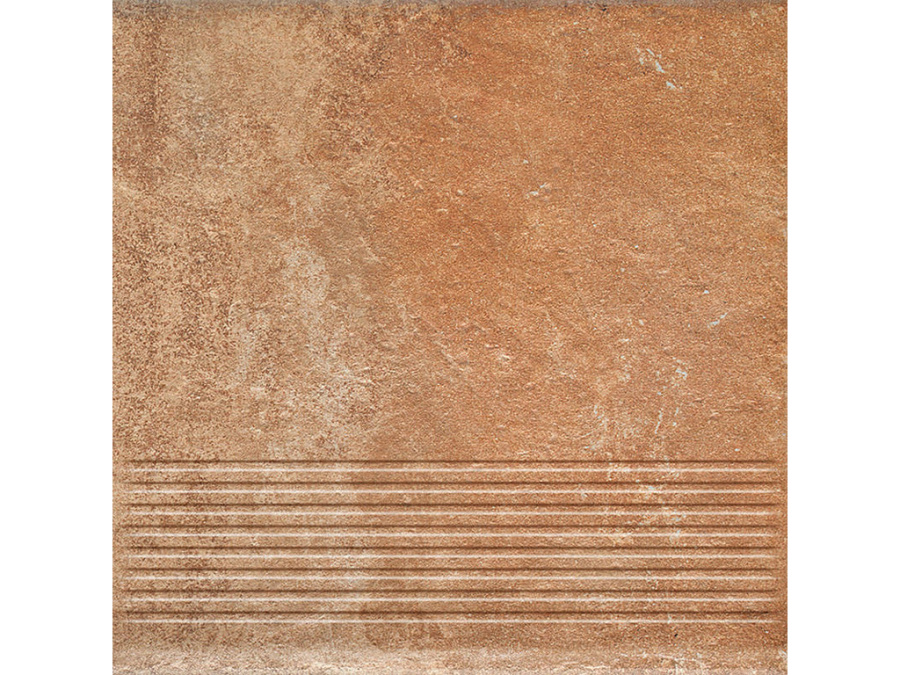 Фото Клинкерная ступень с насечками Paradyz Scandiano, Rosso, 300*300*8,5 мм