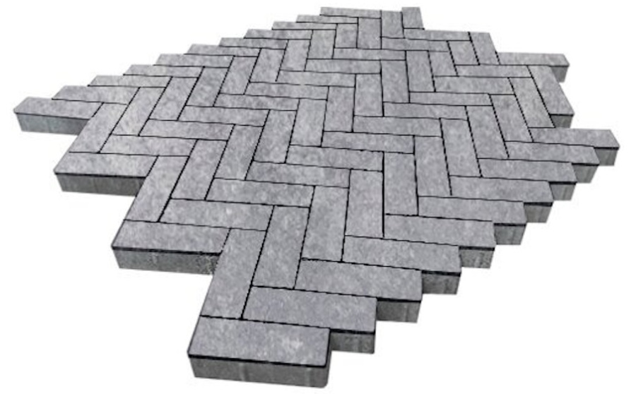 Фото Плитка тротуарная SteinRus Паркет Б.2.П.6, гладкая, ColorMix Монохром, 210*70*60 мм
