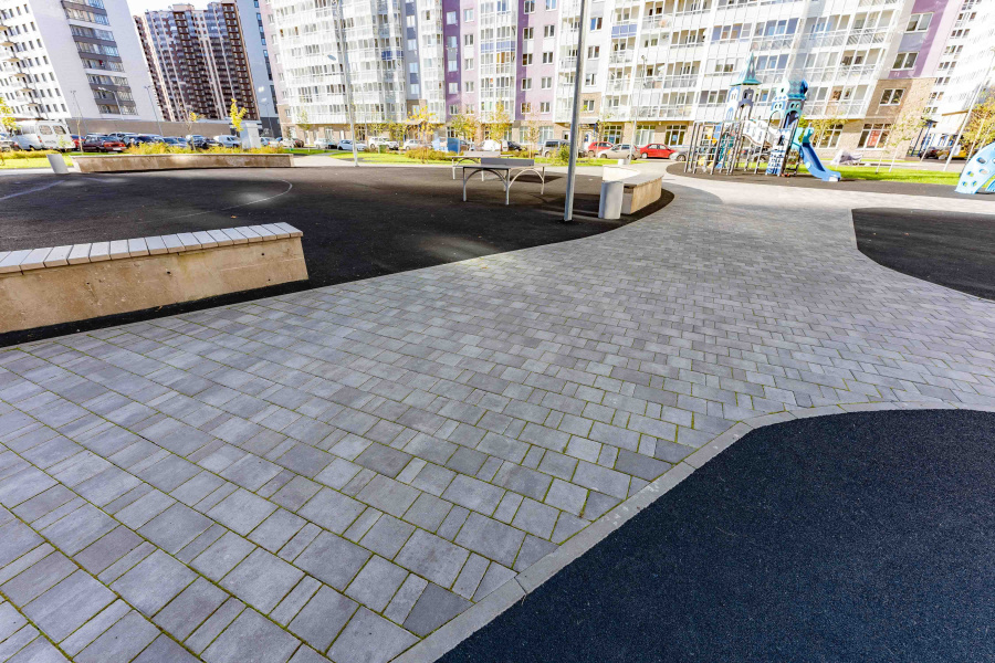 Фото Плитка тротуарная BRAER Старый город Ландхаус Color Mix Вечер, толщина 60 мм