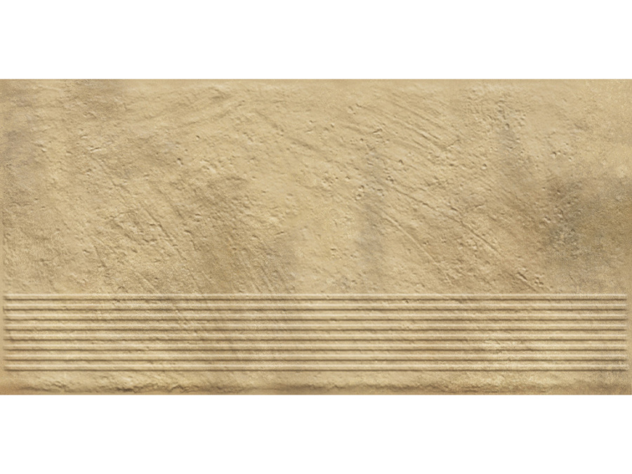 Фото Клинкерная ступень с насечками Paradyz Eremite, Sand, 600*300*8,5 мм
