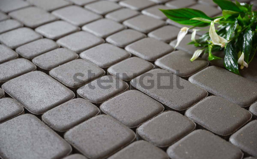 Фото Плитка тротуарная Steingot Моноцвет, Классика, серый, комплект 3 шт, толщина 60 мм