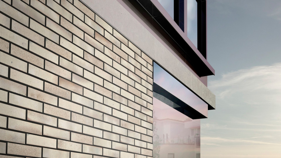 Фото Клинкерная плитка под кирпич Stroeher Wasserbrand, 671 kornbeige, 240*52*12 мм