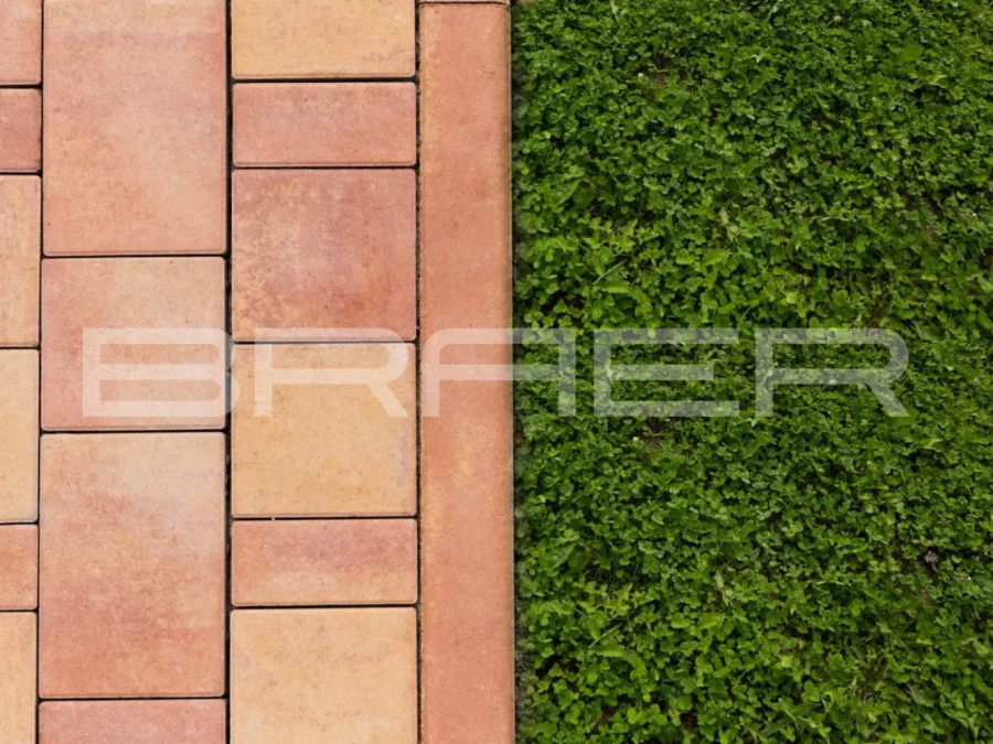 Фото Тротуарный бордюр BRAER БР 100.20.8 Color Mix тип 10, 1000*80*200 мм