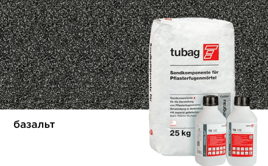 Фото Песчаный компонент для получения водопроницаемого раствора tubag PF-S базальт, 25 кг