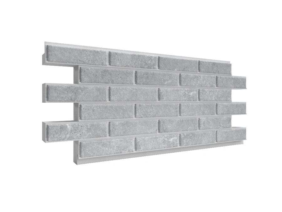 Фото Термопанель ППС с клинкерной плиткой толщиной 12 мм BestPoint Exclusive Cement Gray 1145*470*80 мм