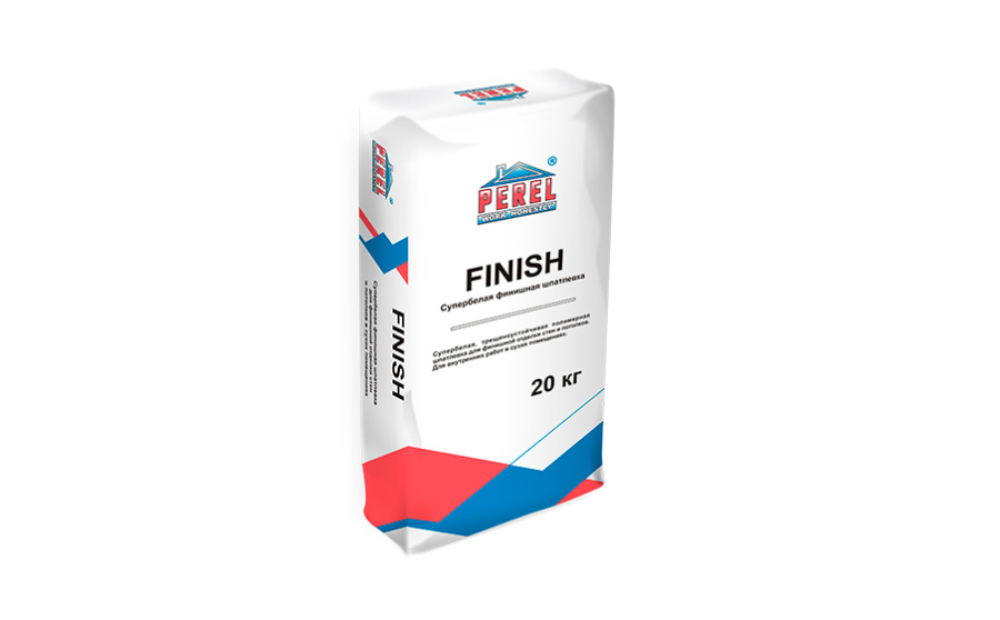 Фото Полимерная шпатлевка Perel Finish 0655 супер-белая, 20 кг