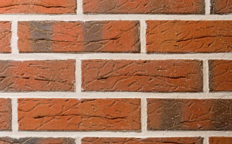 Фото Кирпич облицовочный Terca Red flame F2F редуцированный с песком, 250*85*65 мм