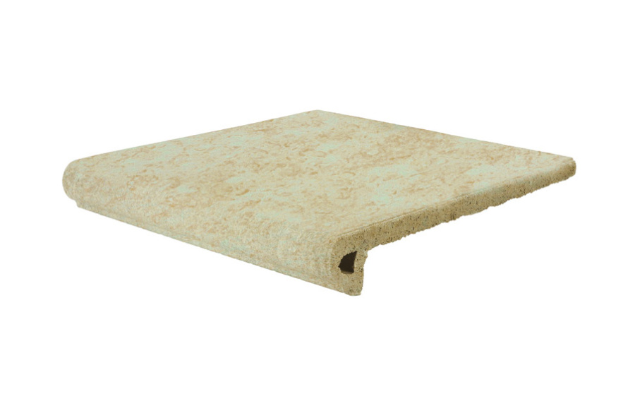 Фото Клинкерная ступень-флорентинер Gres Aragon Stone Beige, 330*325*18(53) мм