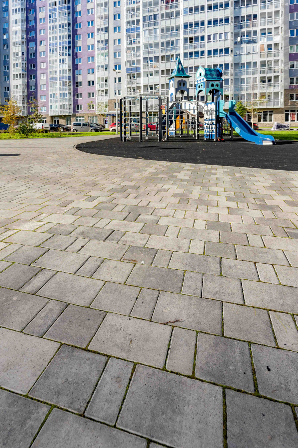 Фото Плитка тротуарная BRAER Старый город Ландхаус Color Mix Вечер, толщина 60 мм