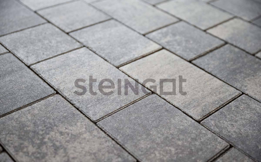 Фото Плитка тротуарная Steingot Колормикс, Новый город, Серебристый камень (Stein Silver), комплект 3 шт, толщина 40 мм