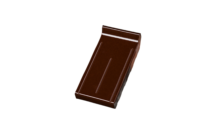 Фото Клинкерный завершающий водоотлив Terca Dark brown shine, 215*105*30 мм