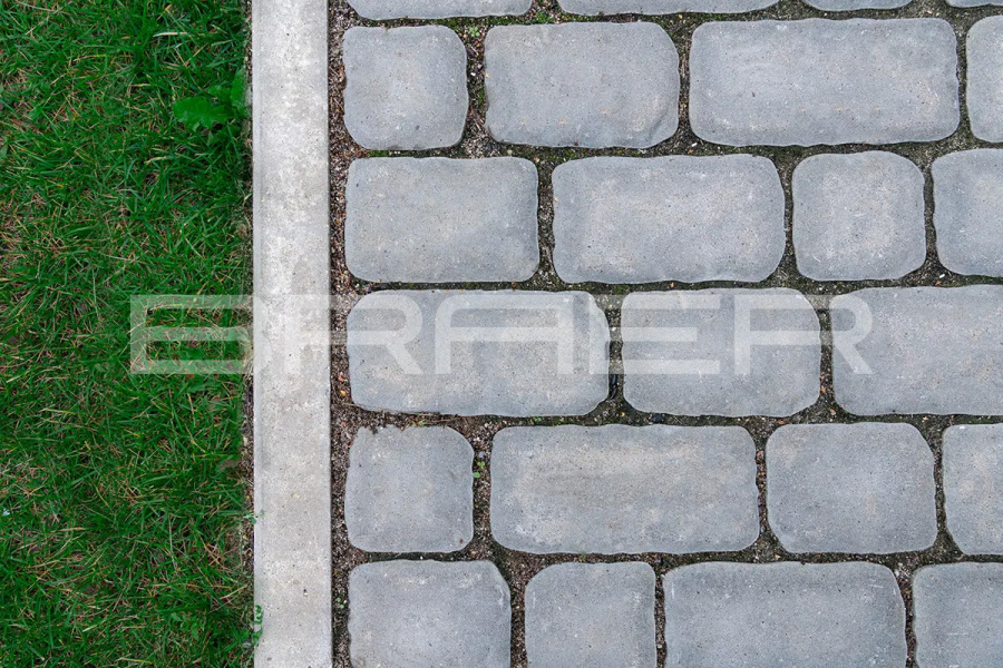Фото Плитка тротуарная BRAER Ривьера серый, 132*60 мм