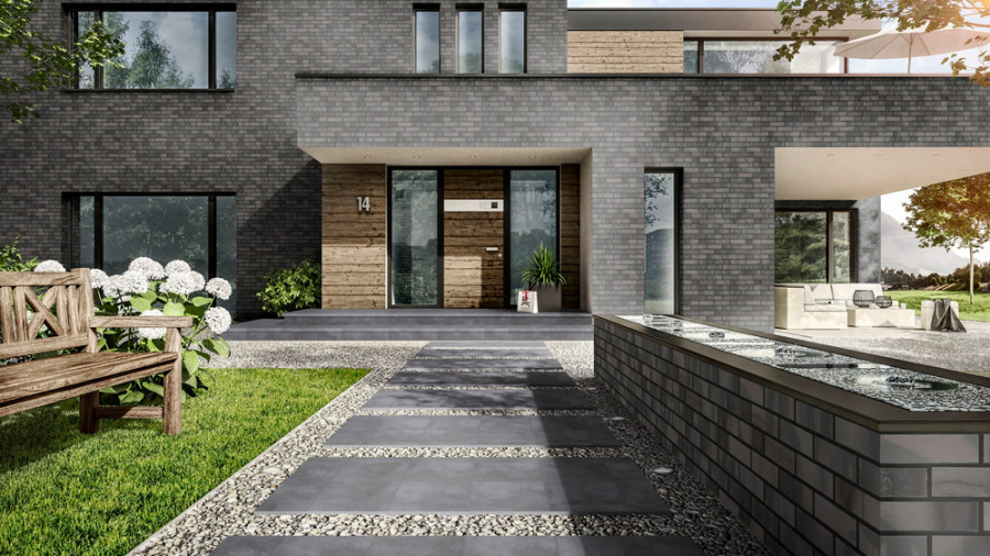 Фото Клинкерная плитка под кирпич Stroeher Brickwerk, 651 aschgrau, 240*71*12 мм