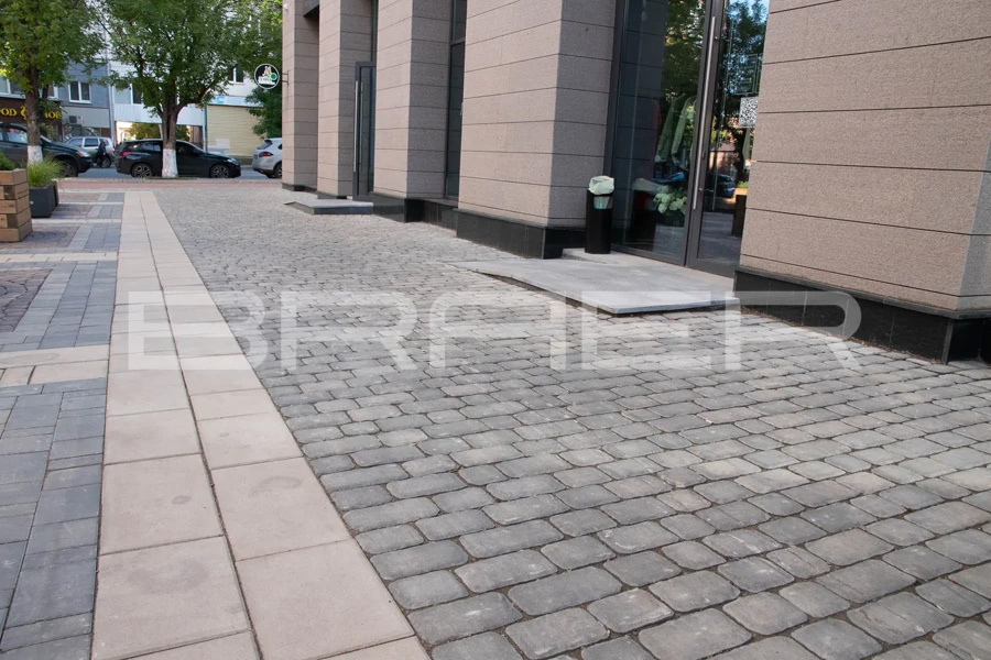 Фото Плитка тротуарная BRAER Ривьера Color Mix Туман, 132*60 мм