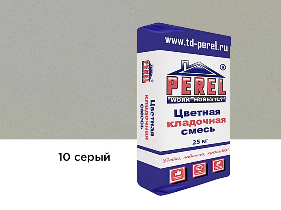 Фото Цветная кладочная смесь Perel SL 0010 серый, 25 кг
