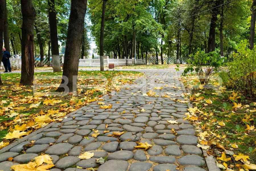 Фото Плитка тротуарная BRAER Грин Галет серый 500*500*80 мм