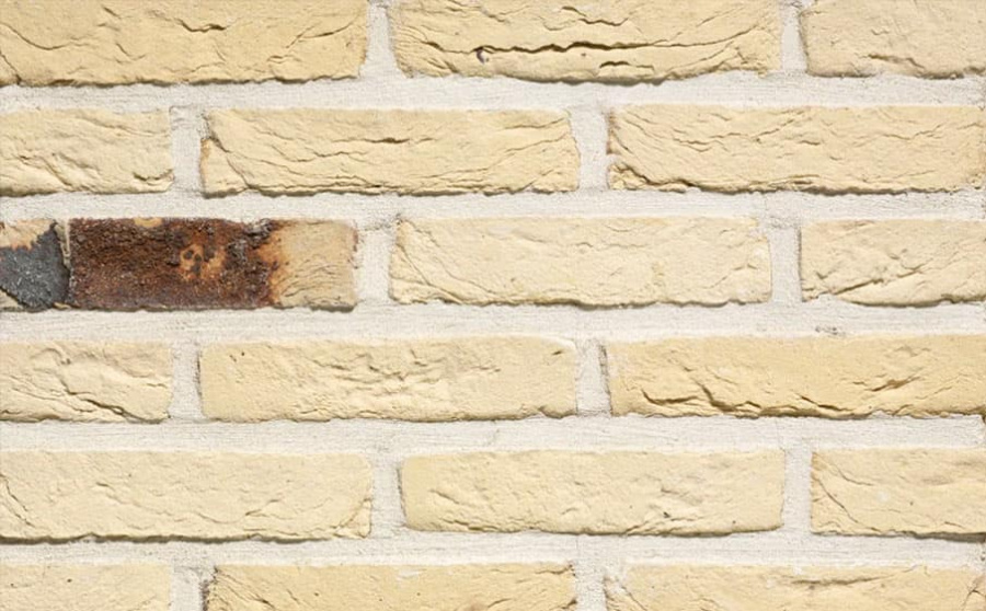 Фото Кирпич облицовочный ручной формовки Terca Ringoven Wit Gesinterd, 208*98*48 мм