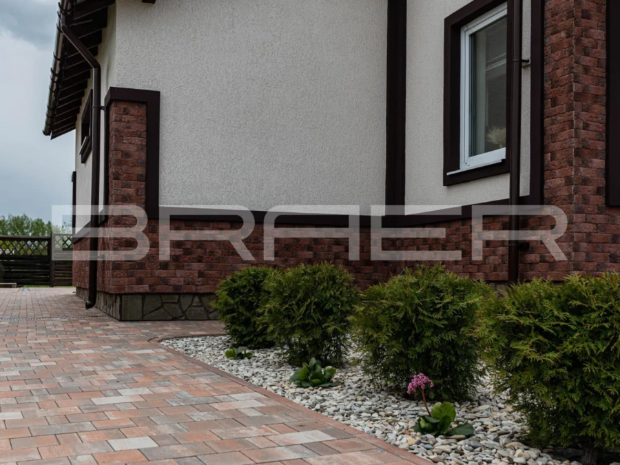 Фото Плитка тротуарная BRAER Старый город Ландхаус Color Mix Койот, толщина 60 мм