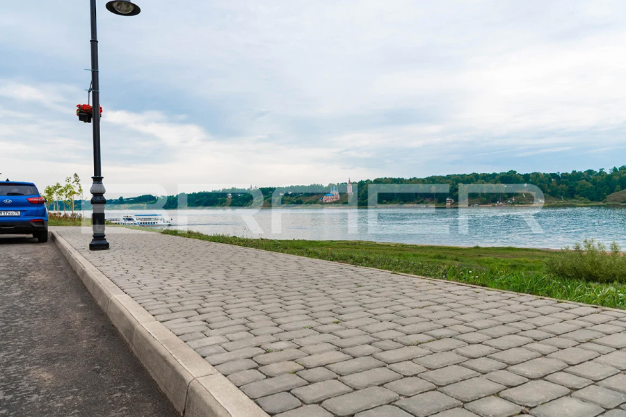 Фото Плитка тротуарная BRAER Ривьера серый, 132*60 мм