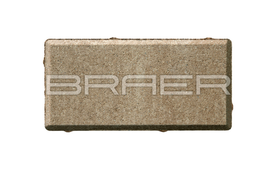 Фото Плитка тротуарная BRAER Прямоугольник Color Mix Миндаль, 200*100*60 мм