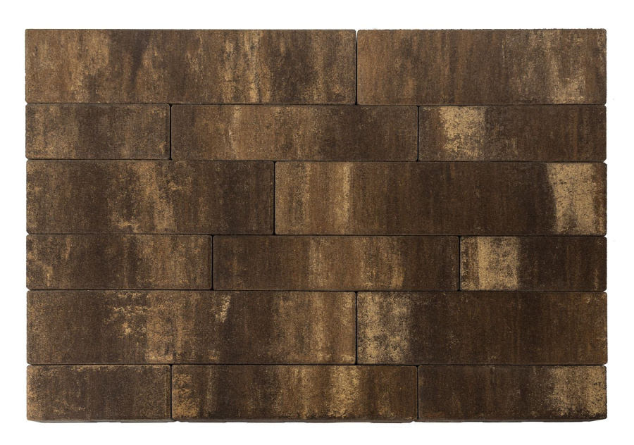 Фото Плитка тротуарная BRAER Домино Color Mix Каштан, 120/160*60 мм