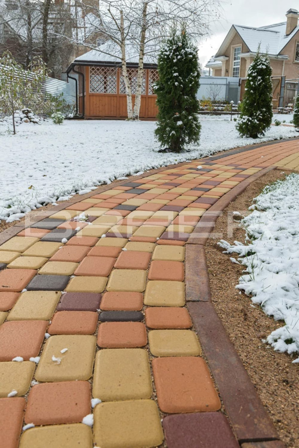 Фото Плитка тротуарная BRAER Классико коричневый