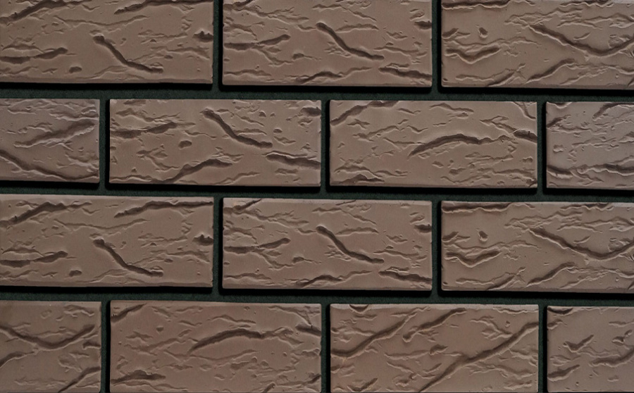 Фото Кирпич облицовочный Кротовский КЗ Классика Шоколад рустик 250*120*88 мм
