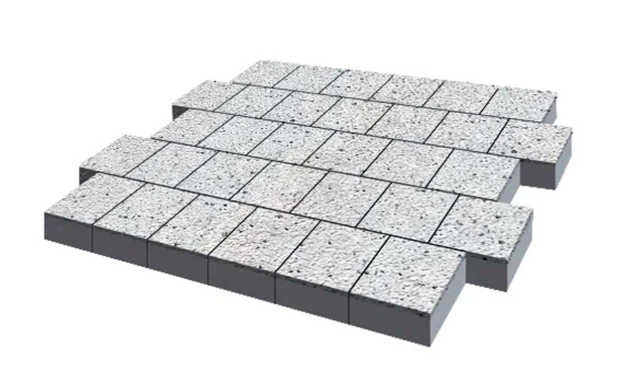 Фото Плитка тротуарная SteinRus, Valencia Б.3.К.8, Backwash, Мрамор, 300*300*80 мм
