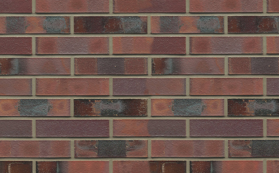 Фото Кирпич клинкерный Westerwaelder Klinker Nr 04KS Rotbraun-bunt Kohle Spezial, 290*60*71 мм