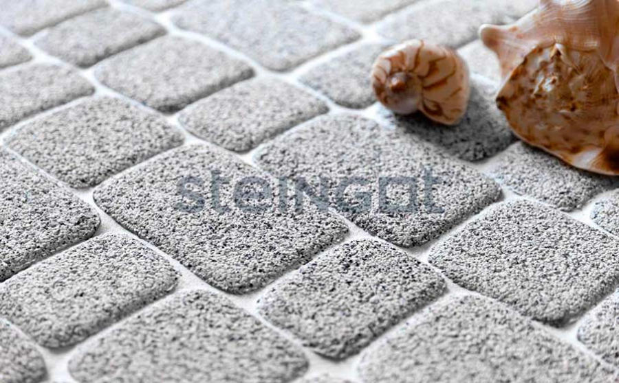 Фото Плитка тротуарная Steingot Премиум, Классика, Белый (Bianco Nero), комплект 3 шт, толщина 60 мм