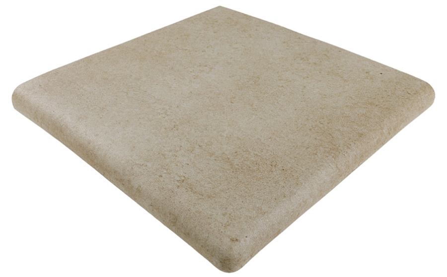 Фото Клинкерная угловая ступень-флорентинер Gres Aragon Capri Beige 330*330*18(53) мм