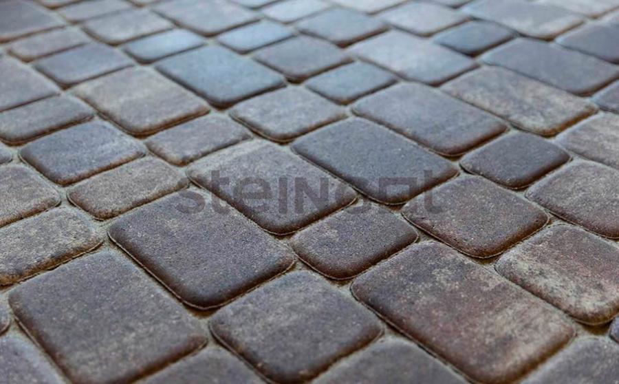 Фото Плитка тротуарная Steingot Колормикс, Классика, Бурый камень (Stein Brown), комплект 3 шт, толщина 60 мм