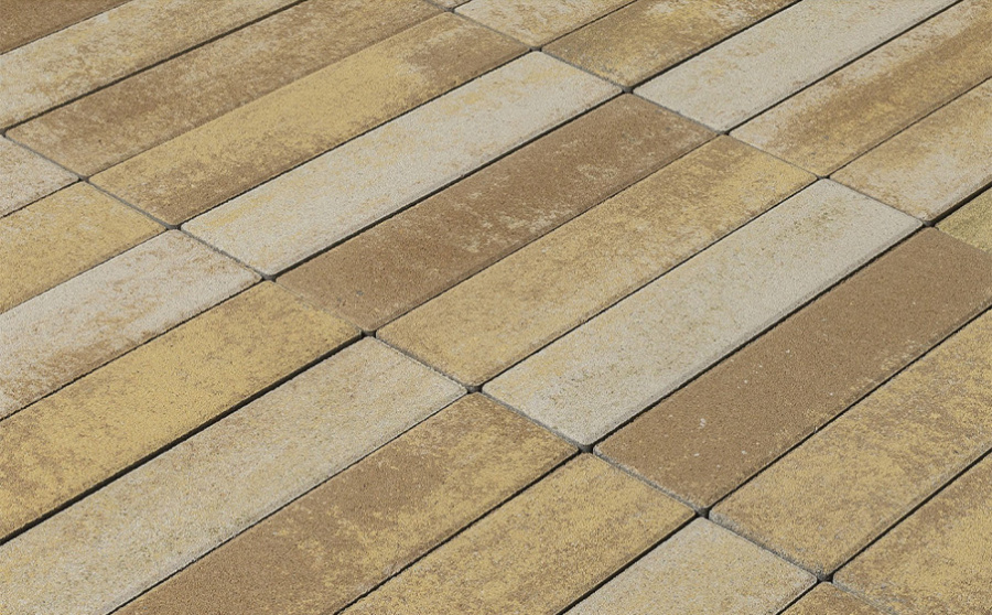 Фото Плитка тротуарная BRAER Ригель 2.0 Color Mix Саванна 320*80*60 мм